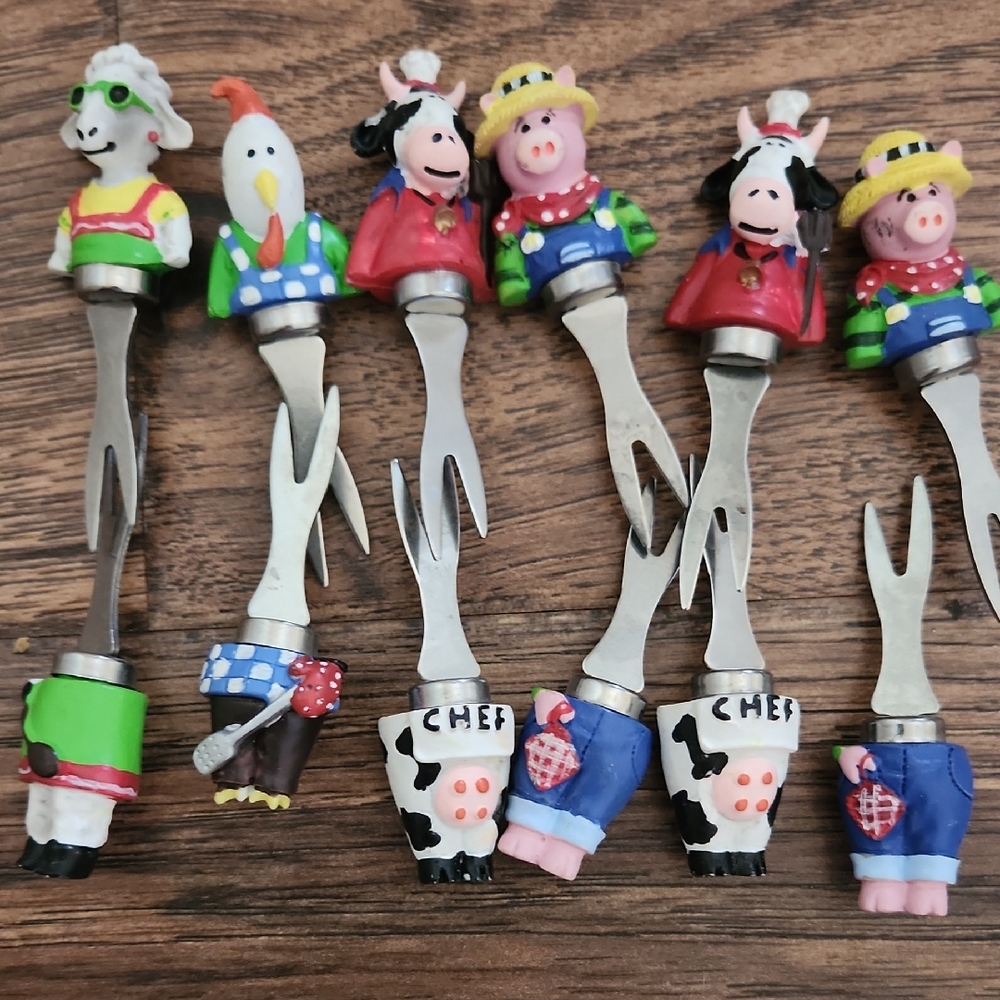 Boston Warehouse Beige Corn Picks Set